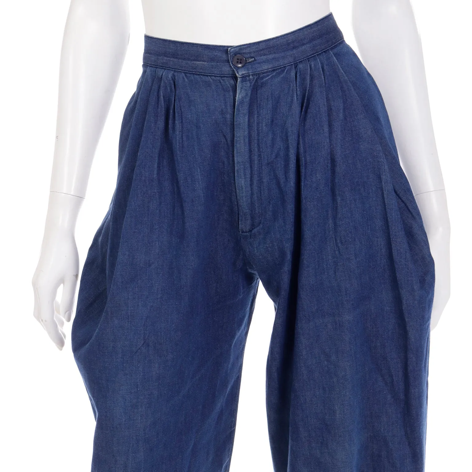 1980s Jag Australia Denim Vintage Jodhpur Style High Waisted Jeans