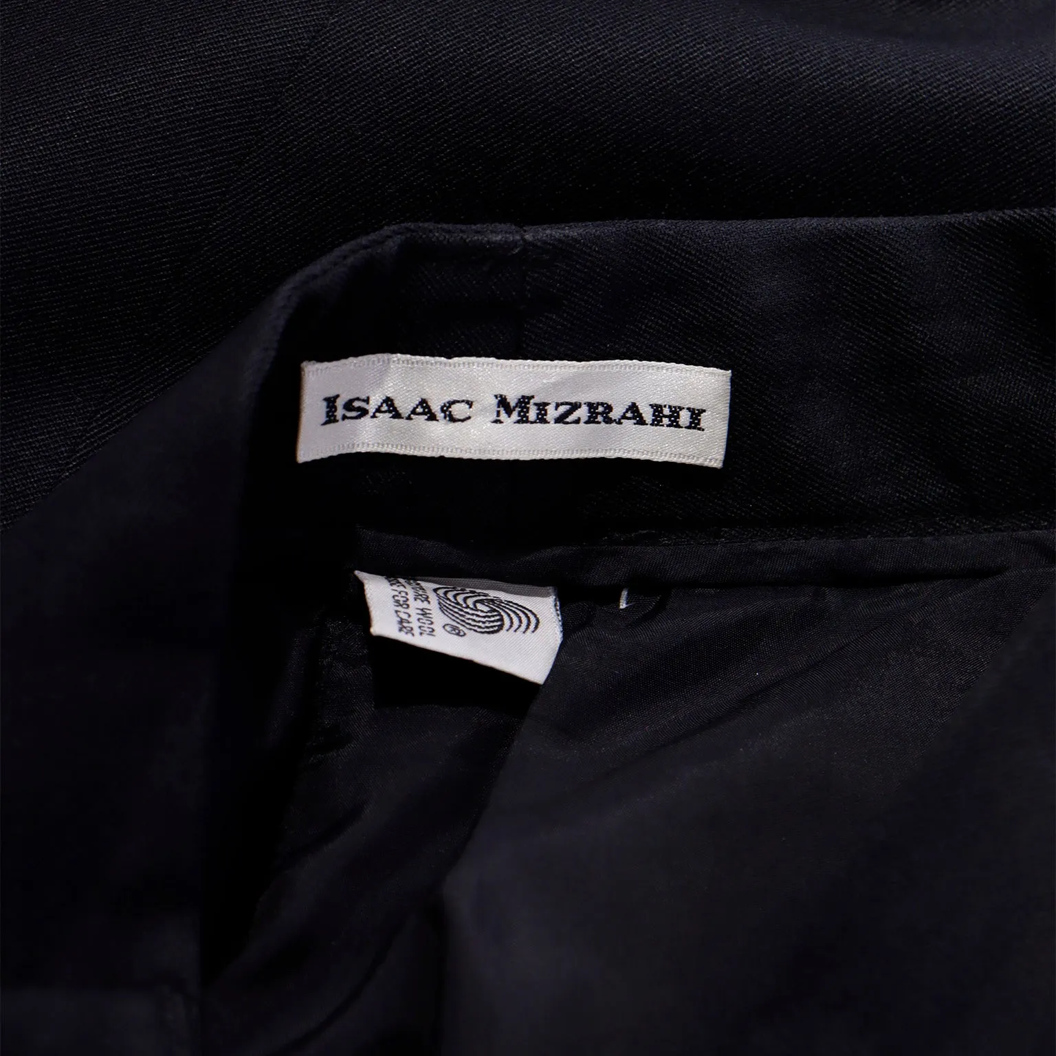 1989 Isaac Mizrahi Vintage High Waisted Black Wool Trousers