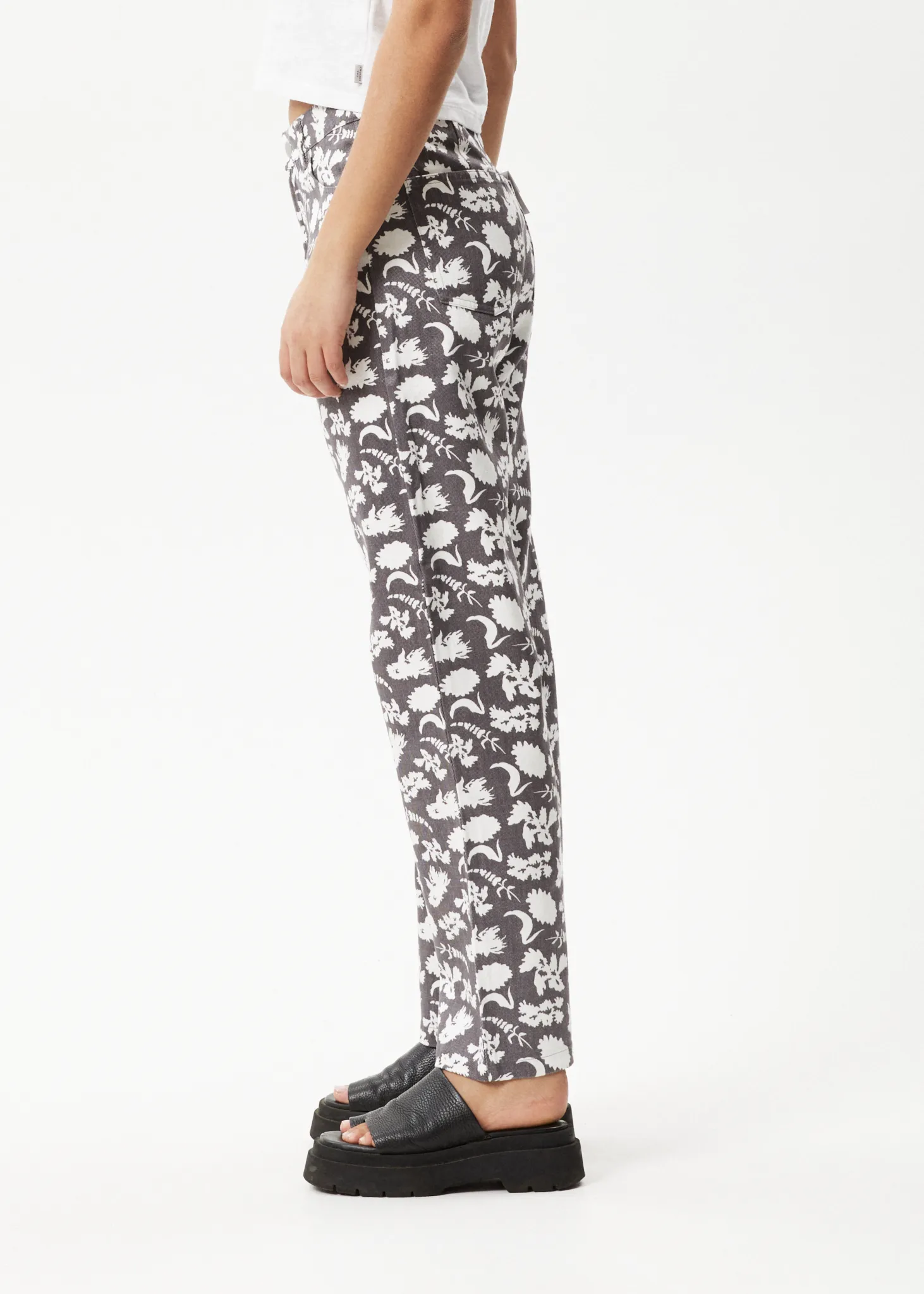 AFENDS Womens Bayley Shelby Long - Wide Leg Pants - Steel