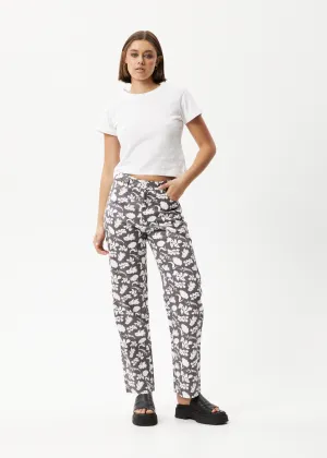 AFENDS Womens Bayley Shelby Long - Wide Leg Pants - Steel