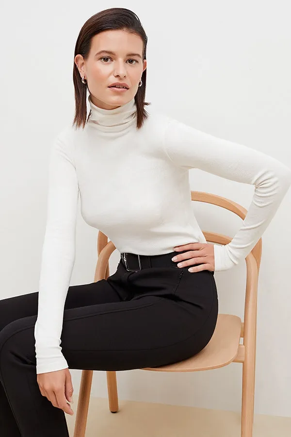 Axam Turtleneck - Organic Ribbed Pima Cotton :: Ivory