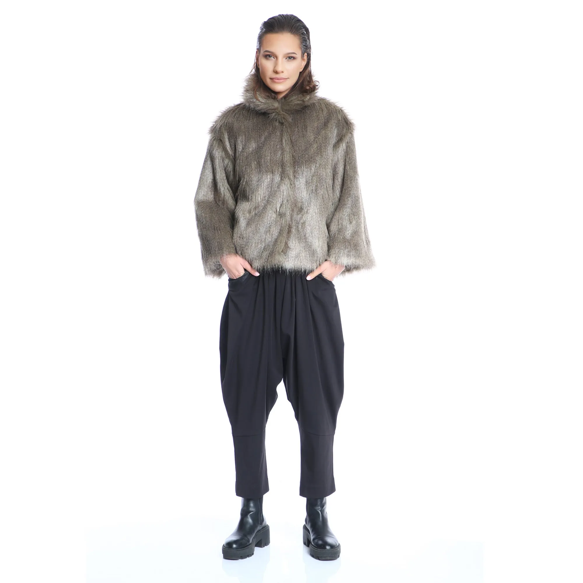 Black Drop Crotch Jersey Pants