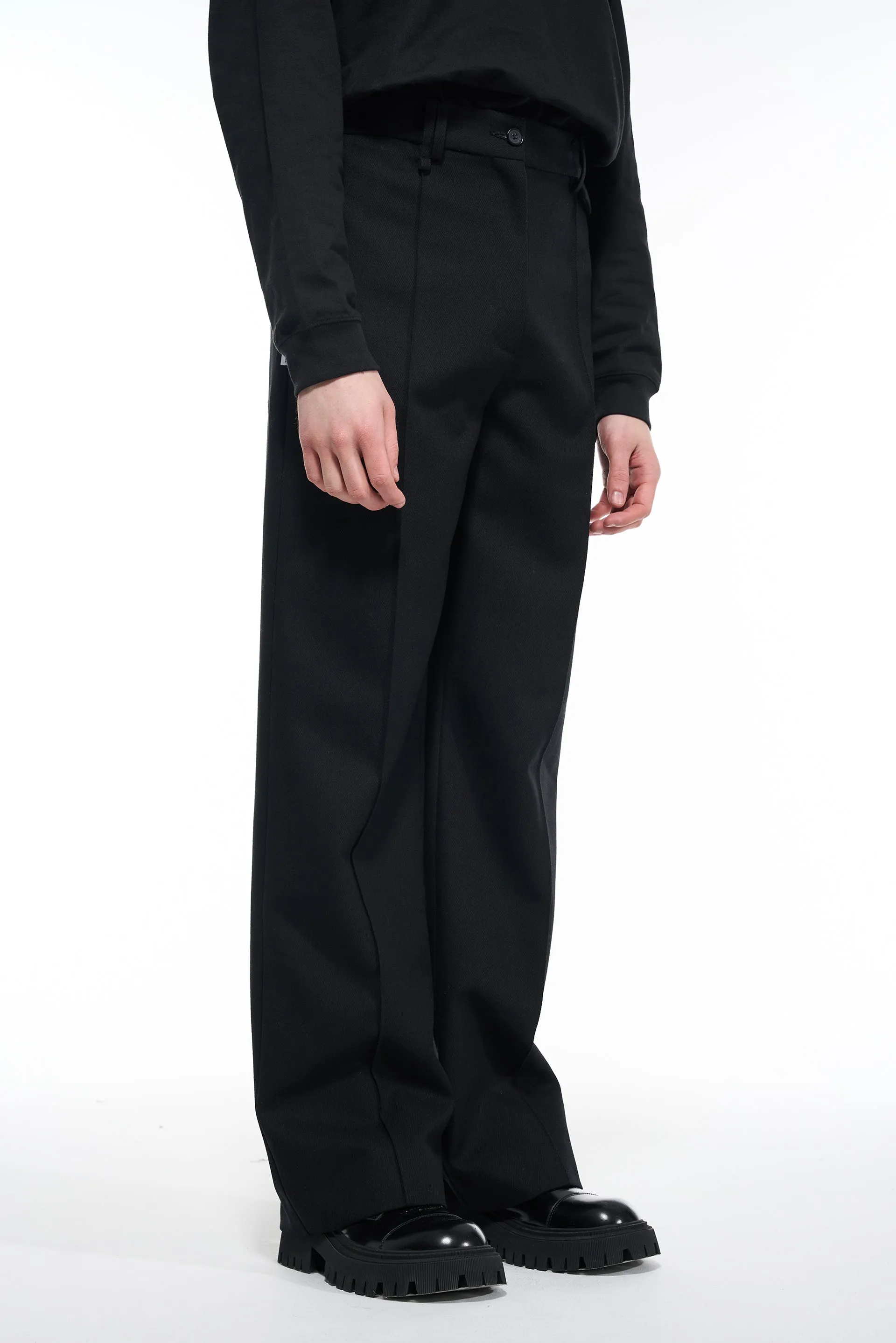 Black Wool Trousers