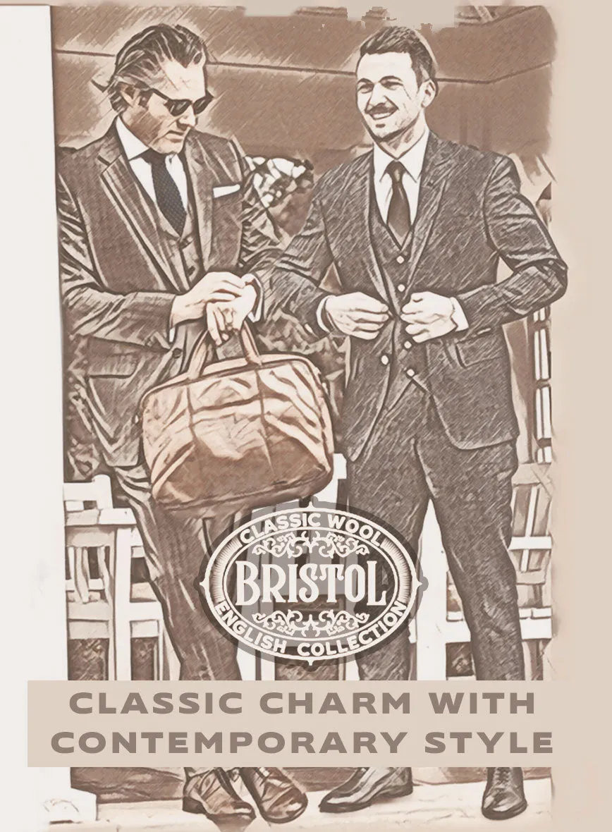 Bristol Midnight Herringbone Suit