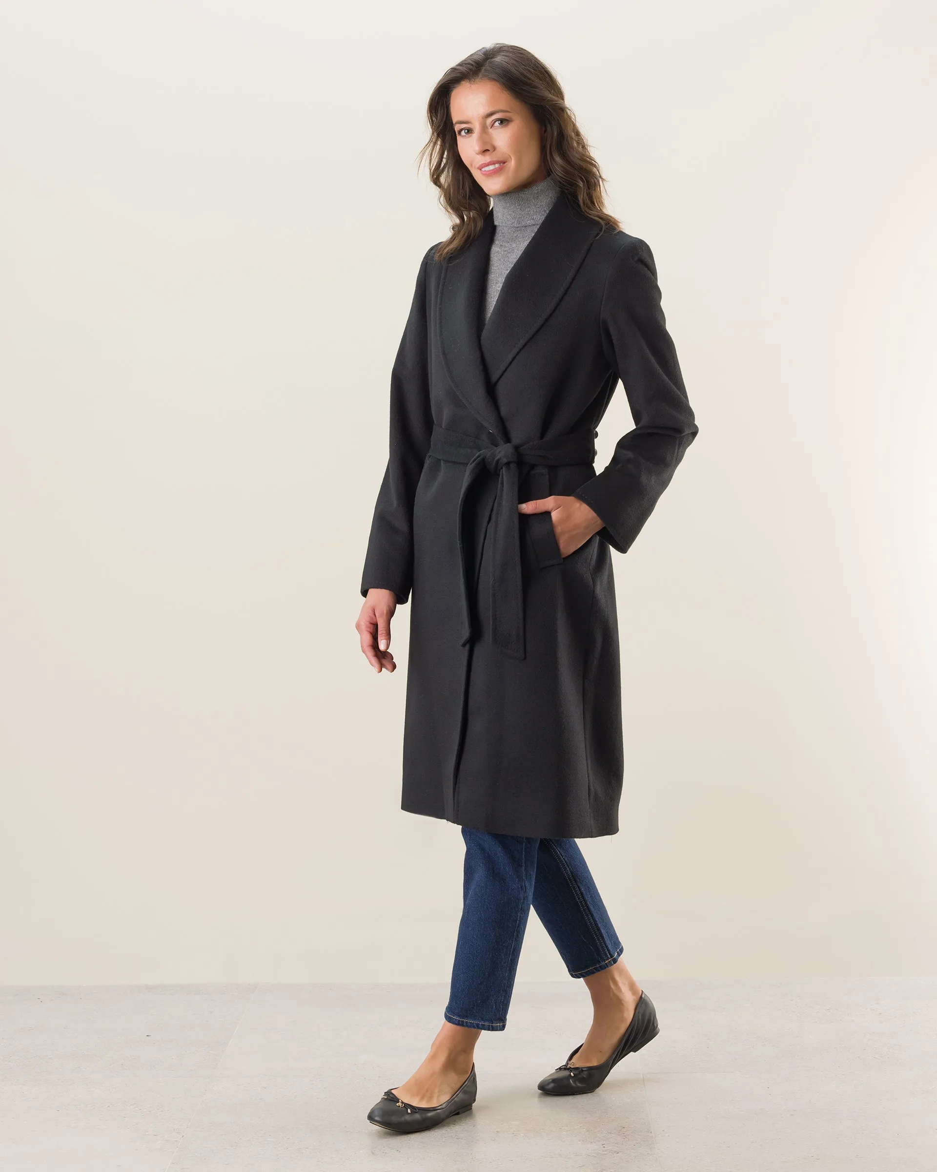 Carmela Belted Wrap Coat