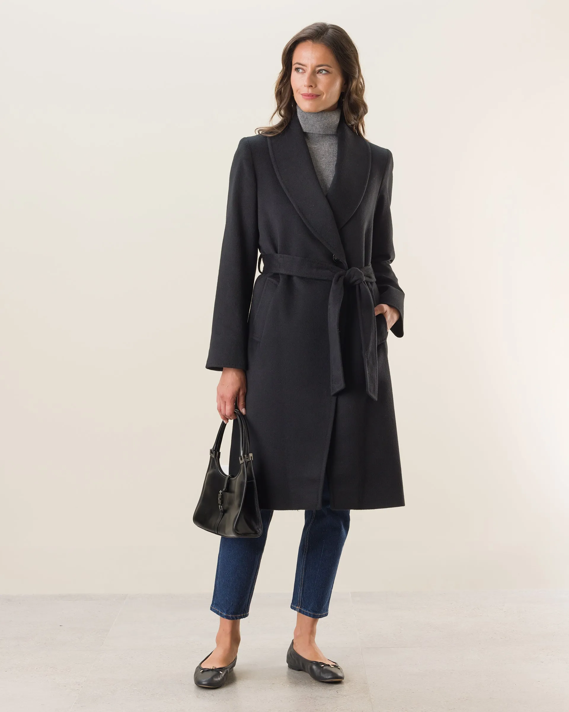 Carmela Belted Wrap Coat