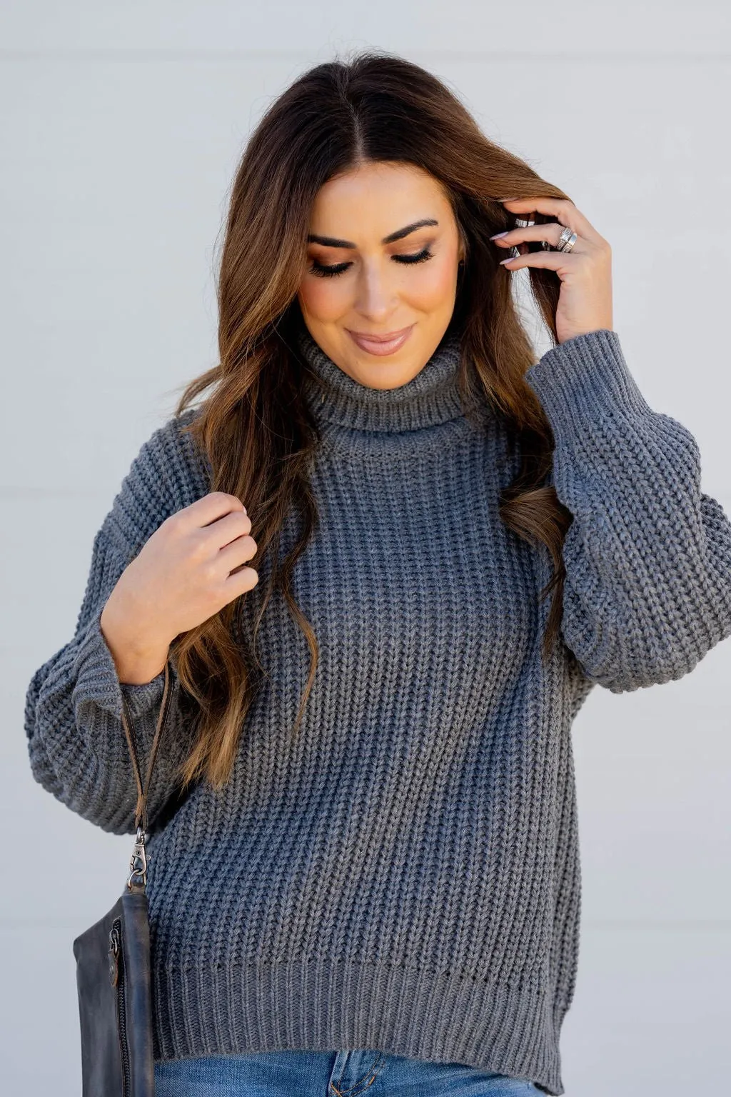 Chunky Knit Turtleneck Sweater