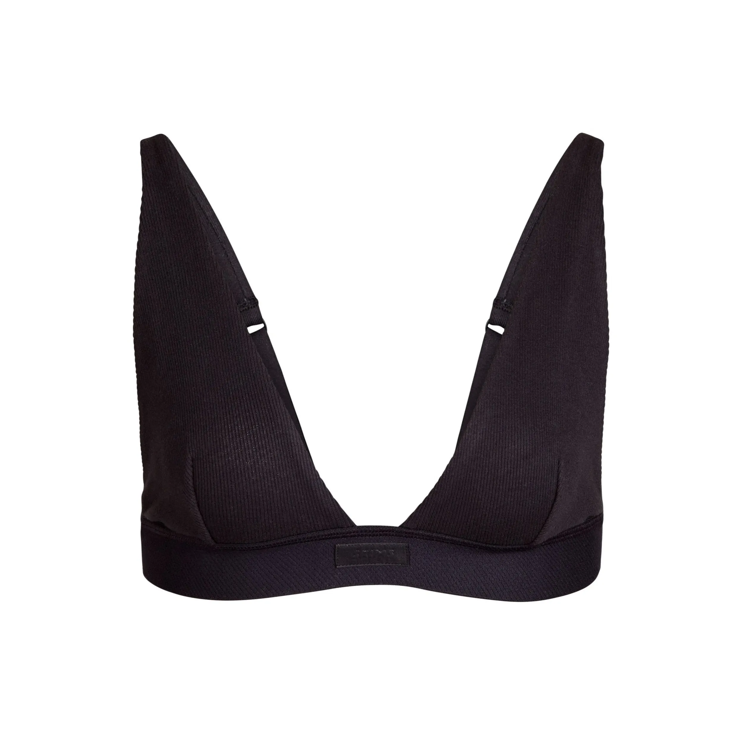 COTTON PLUNGE BRALETTE | SOOT