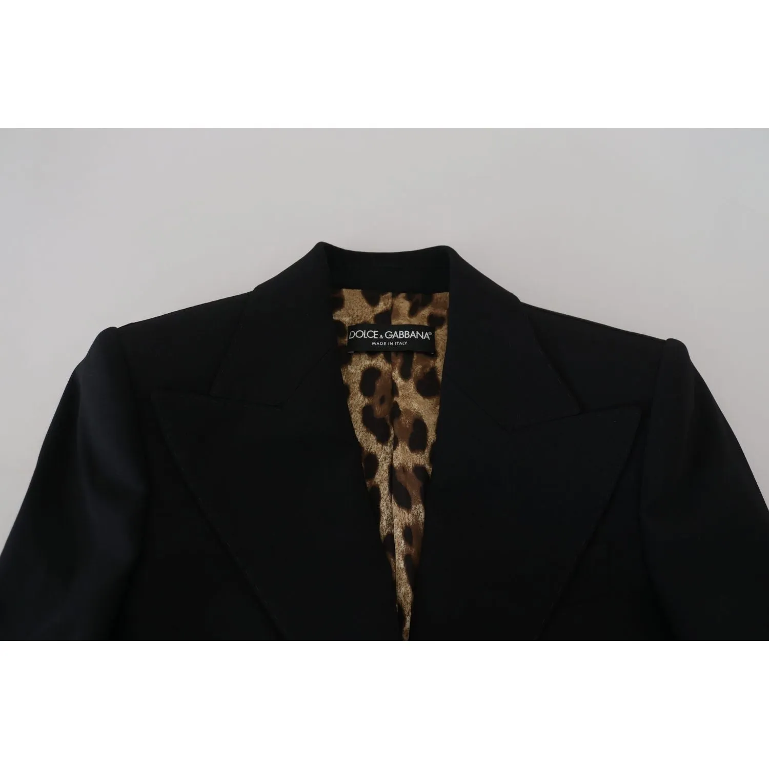 Dolce & Gabbana Elegant Black Stretch Wool Blazer