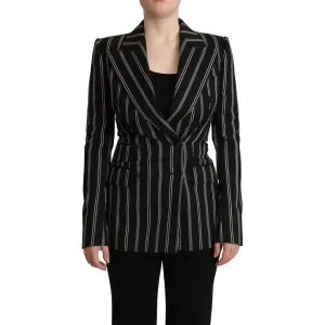 Dolce & Gabbana Elegant Striped Wool Stretch Jacket