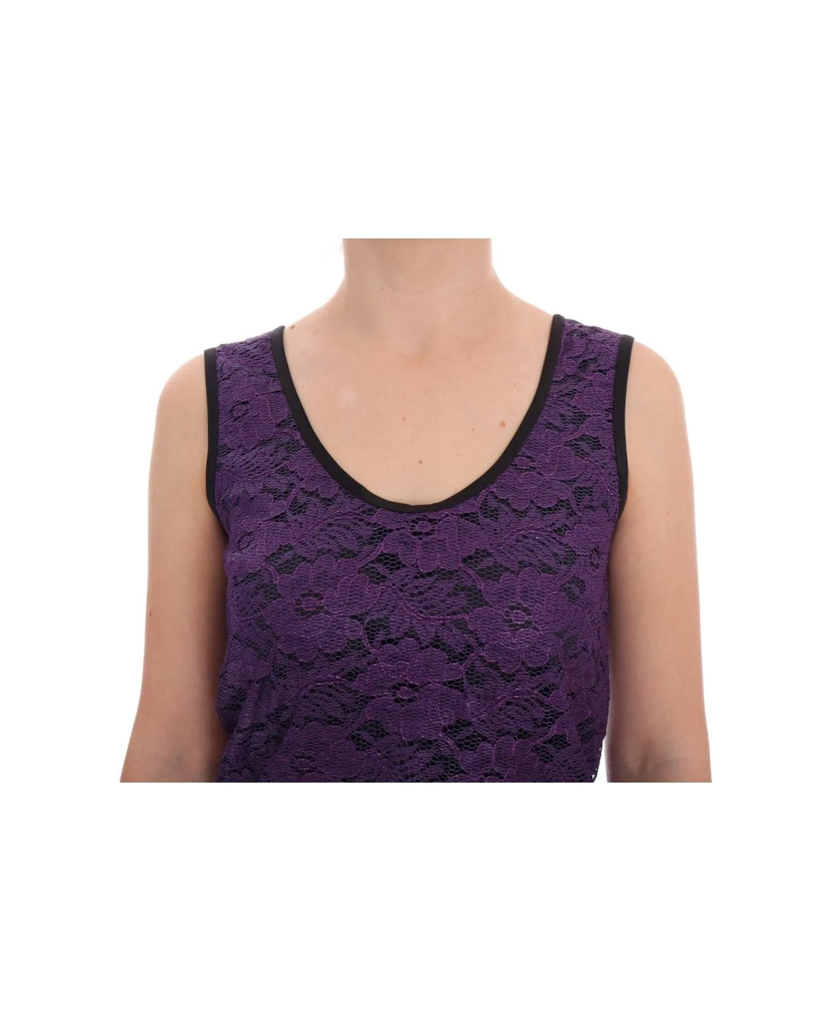 Dolce & Gabbana Purple Lace Dress