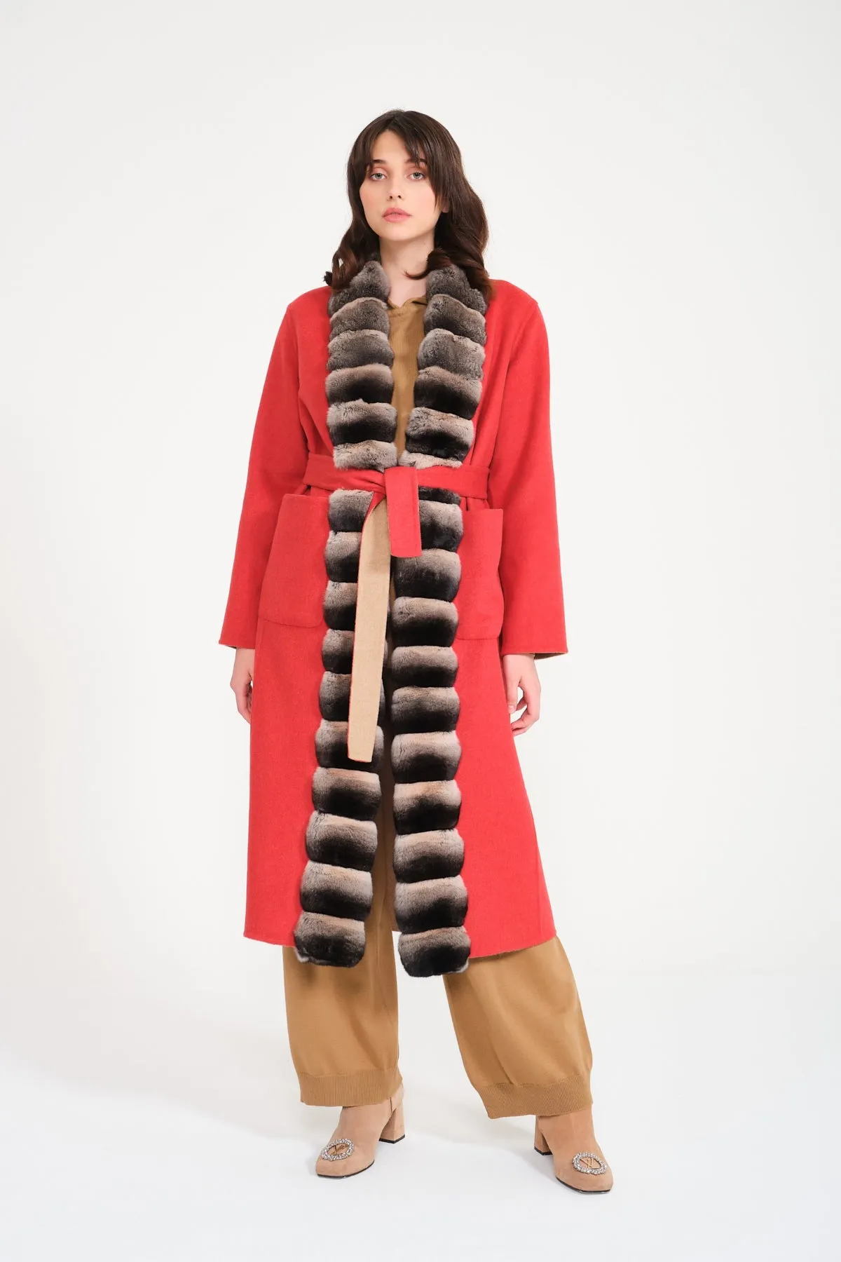 Double Face Long Cashmere and Wool Coat