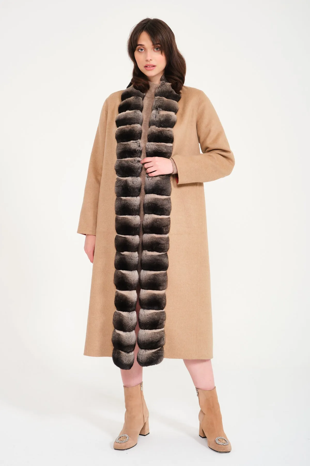 Double Face Long Cashmere and Wool Coat