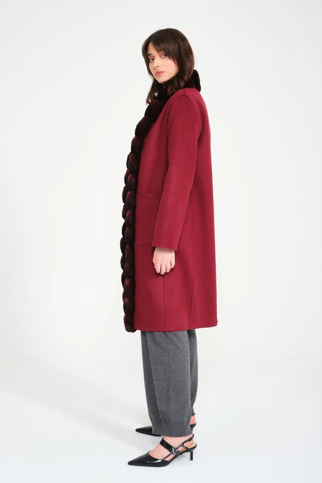 Double Face Long Cashmere and Wool Coat