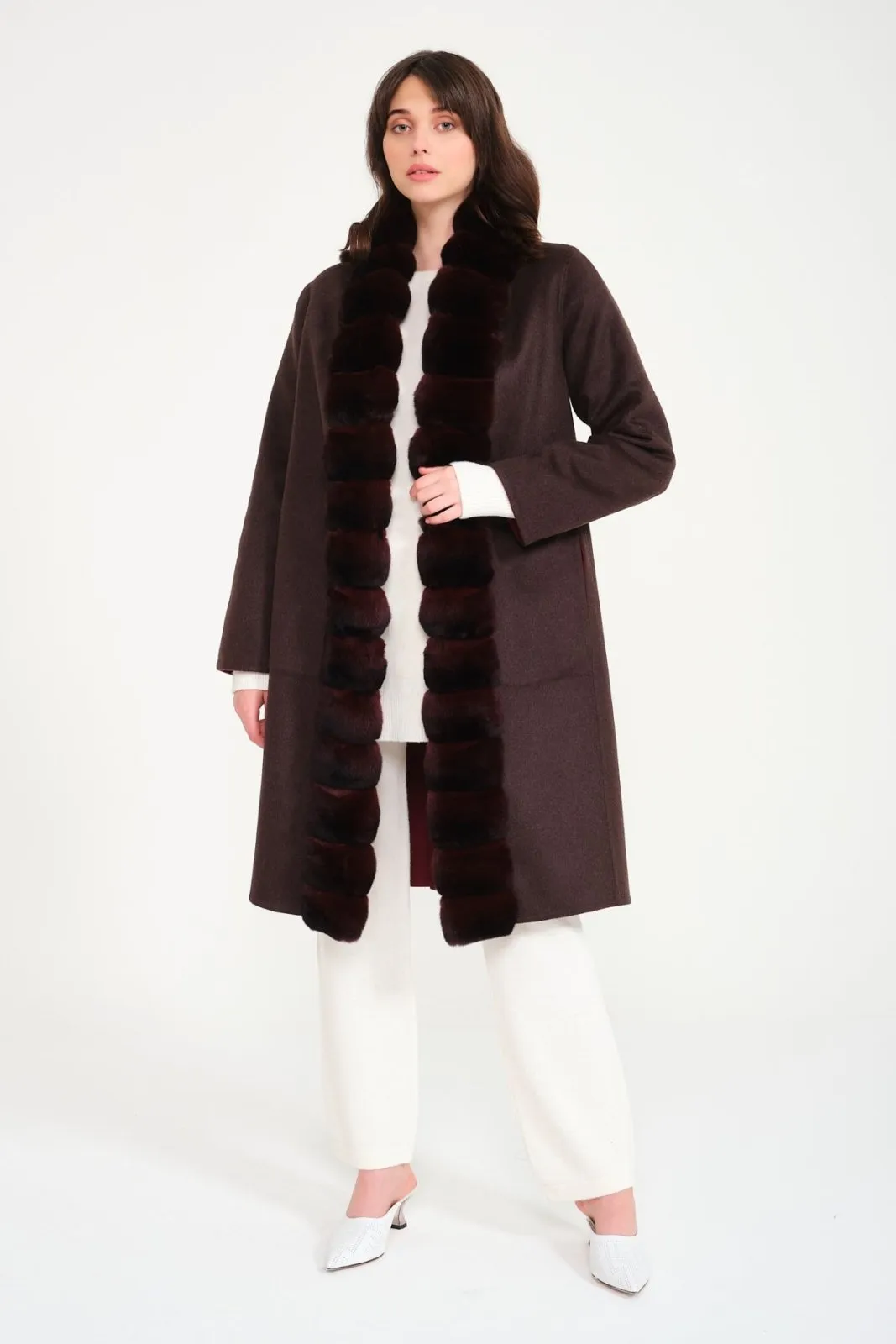 Double Face Long Cashmere and Wool Coat