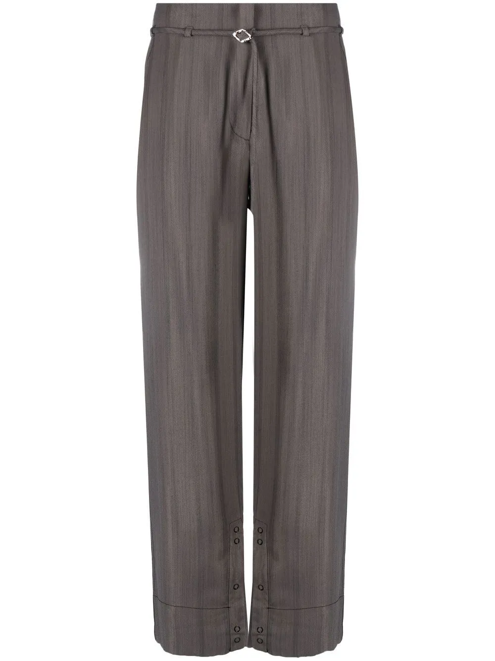 DRAPEY STRIPE SLIM MID-HIGH WAISTED PANT