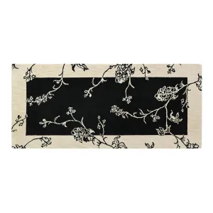 Elegant Floral Wool Runner