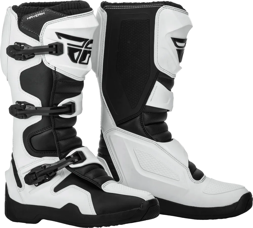 Fly Racing Maverik Boots - White/Black