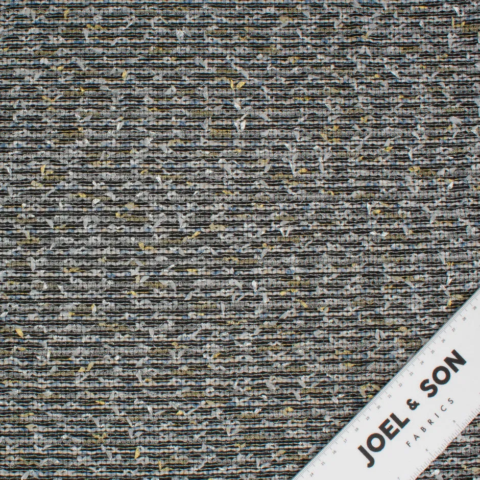 Grey Shaded Metallic Tweed Bouclé