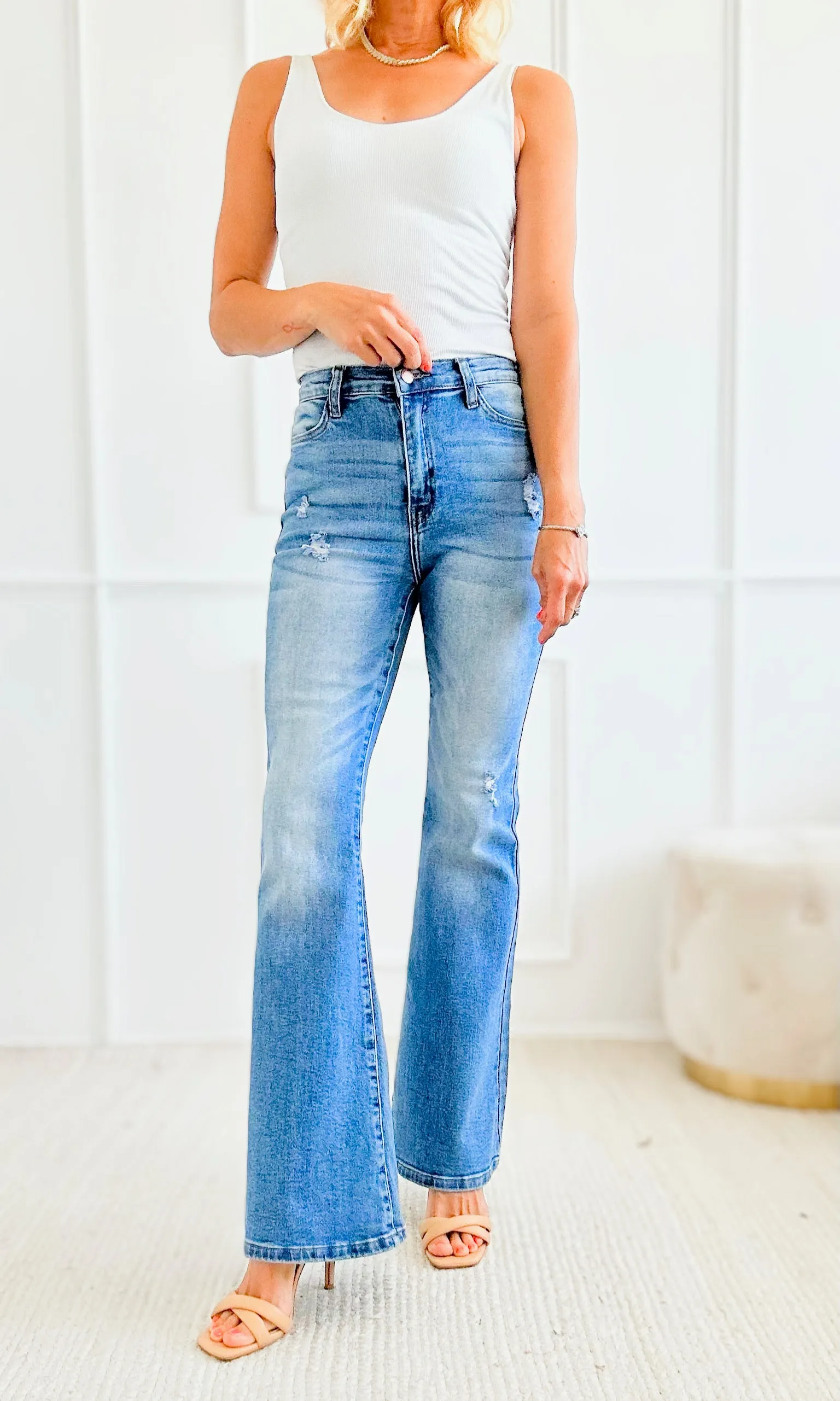 Groovy High Waisted Flare Jeans