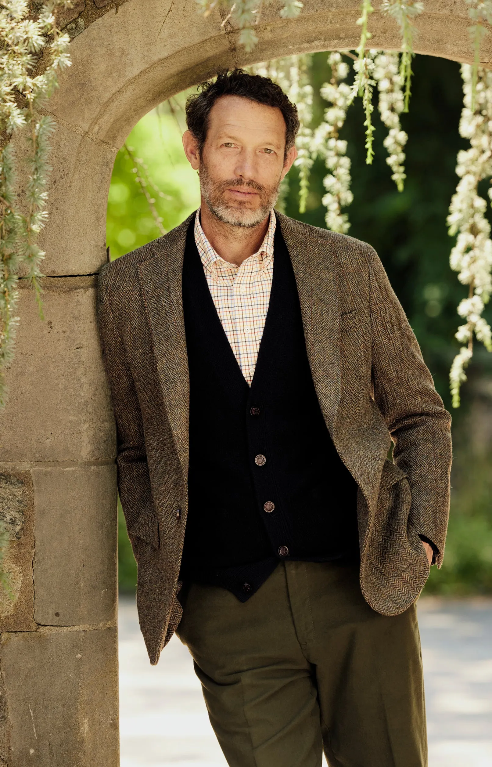 HARRIS TWEED OLIVE HERRINGBONE SPORT COAT