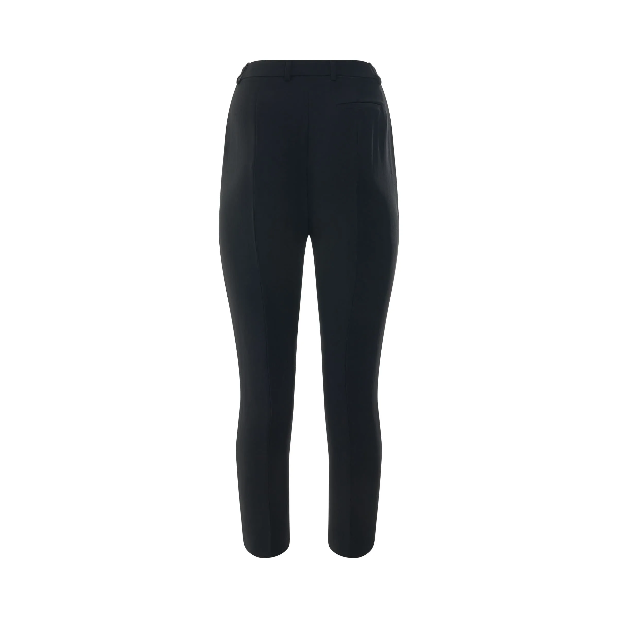 High Waisted Cigarette Trousers in Black