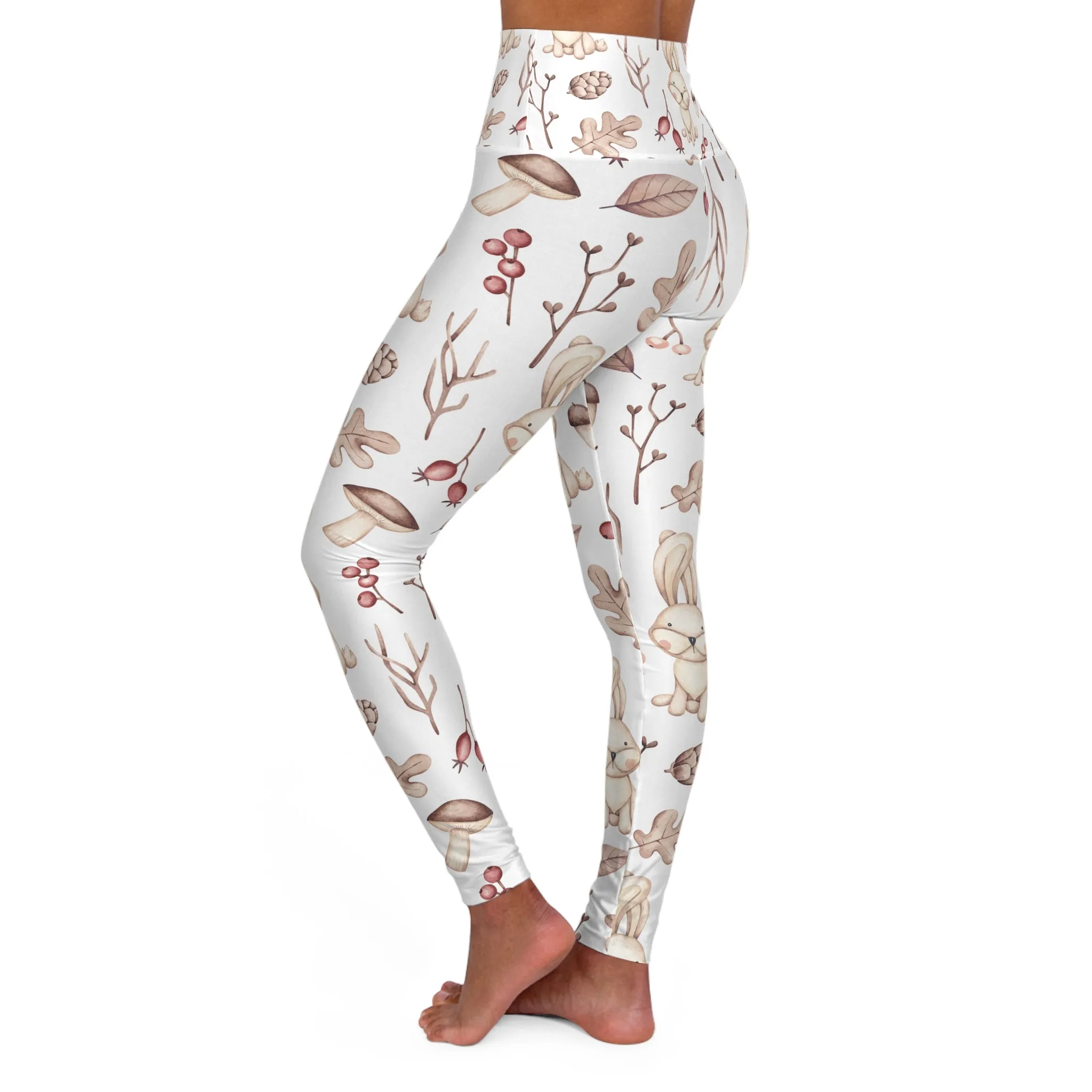 High Waisted Yoga Leggings, Rabbit