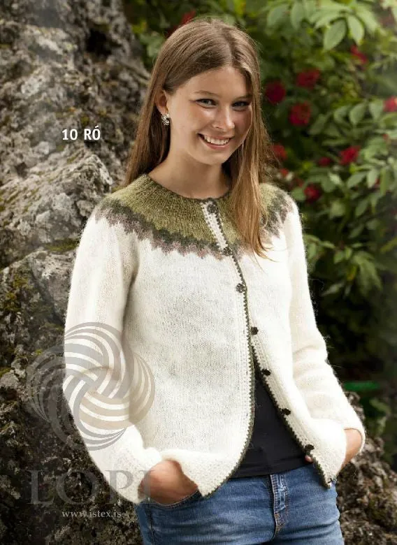 Hvít Women Wool Cardigan