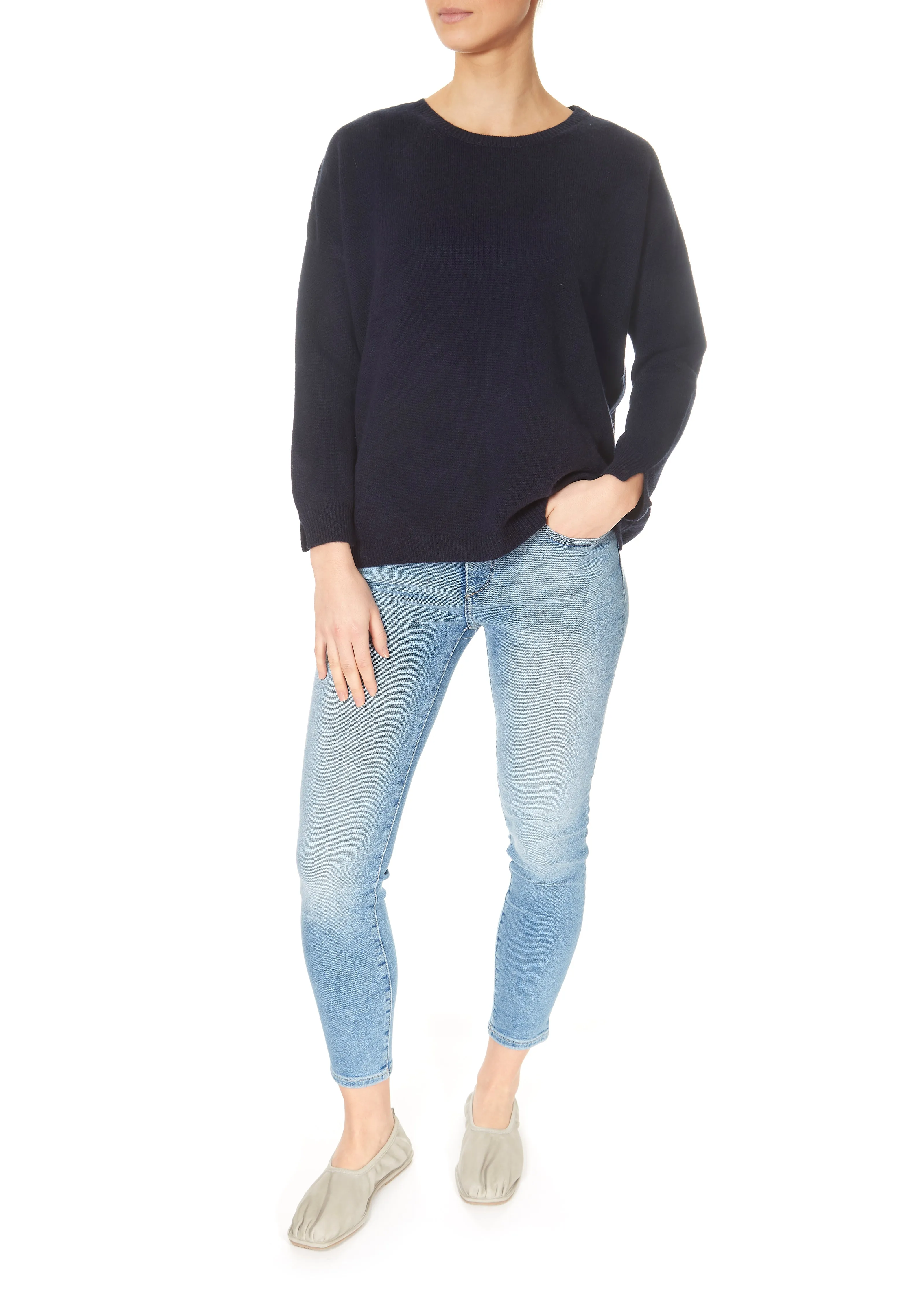 Jessimara Knitwear Tavi Sweater Navy Marl