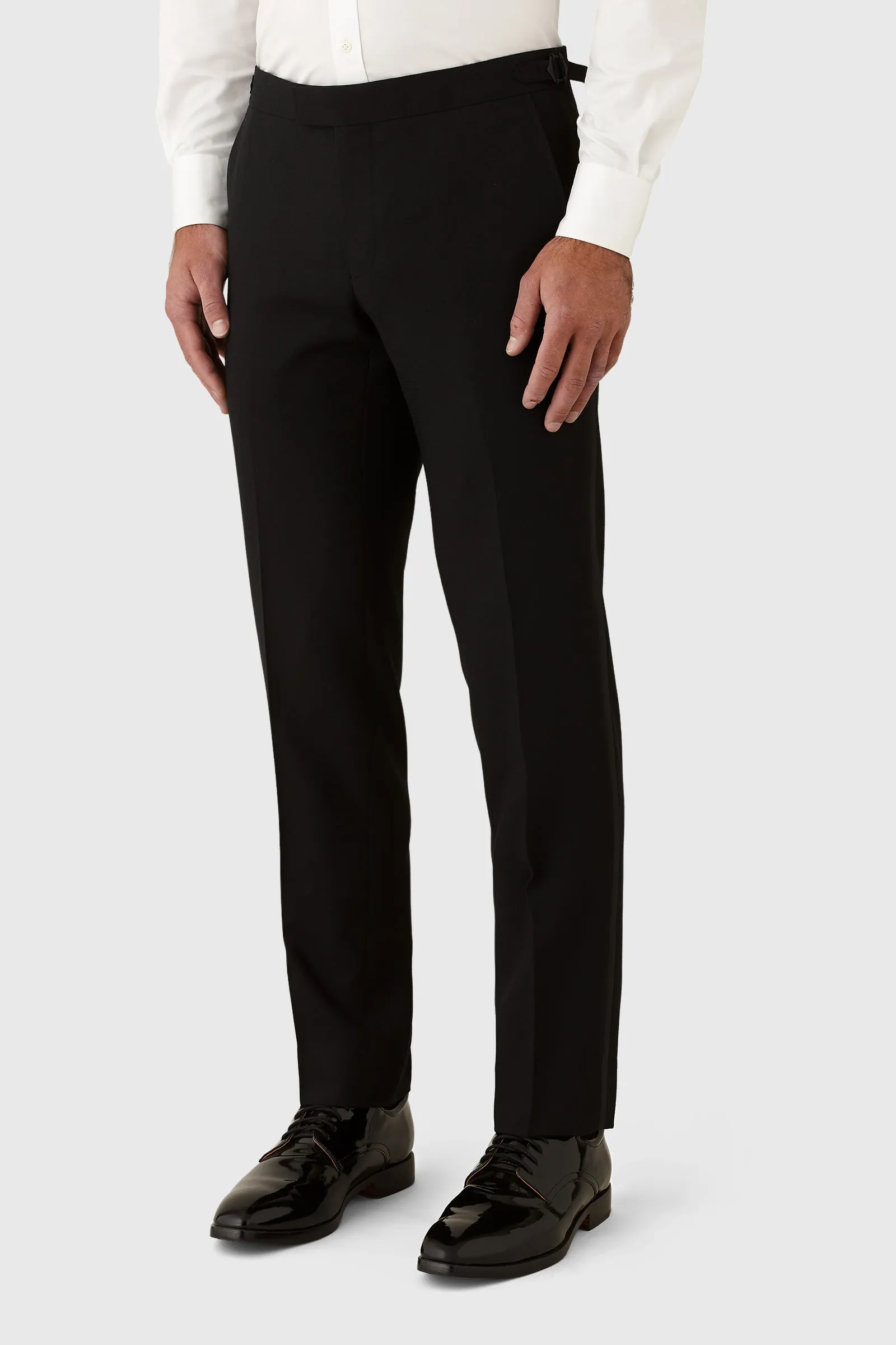 JOE BLACK FCK410 BLACK SOLIDUS TUXEDO TROUSER