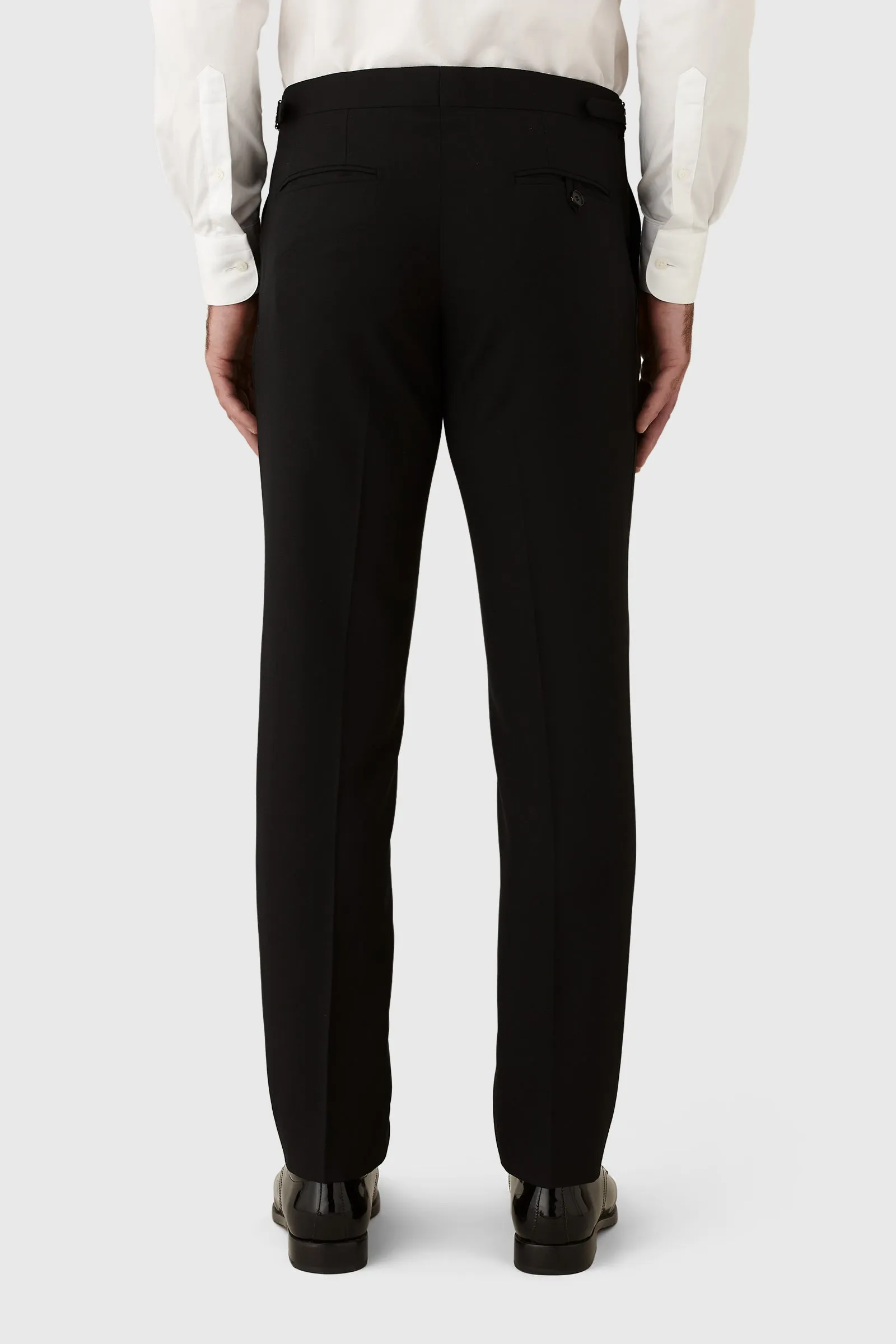 JOE BLACK FCK410 BLACK SOLIDUS TUXEDO TROUSER