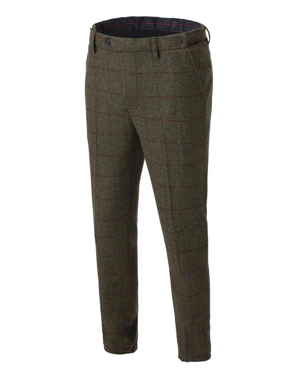 Men's Tweed Plaid Trousers