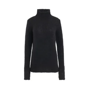 Mohair Turtleneck Sweater in Black