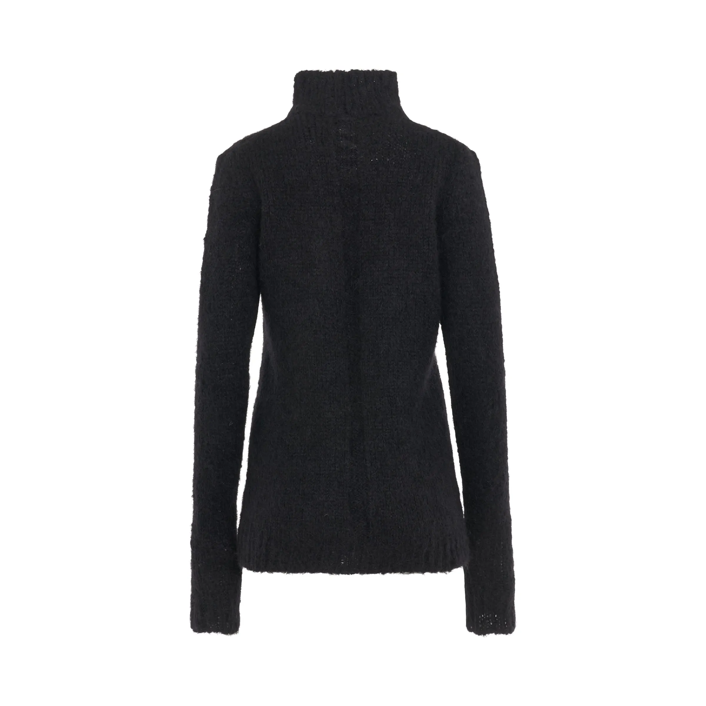 Mohair Turtleneck Sweater in Black