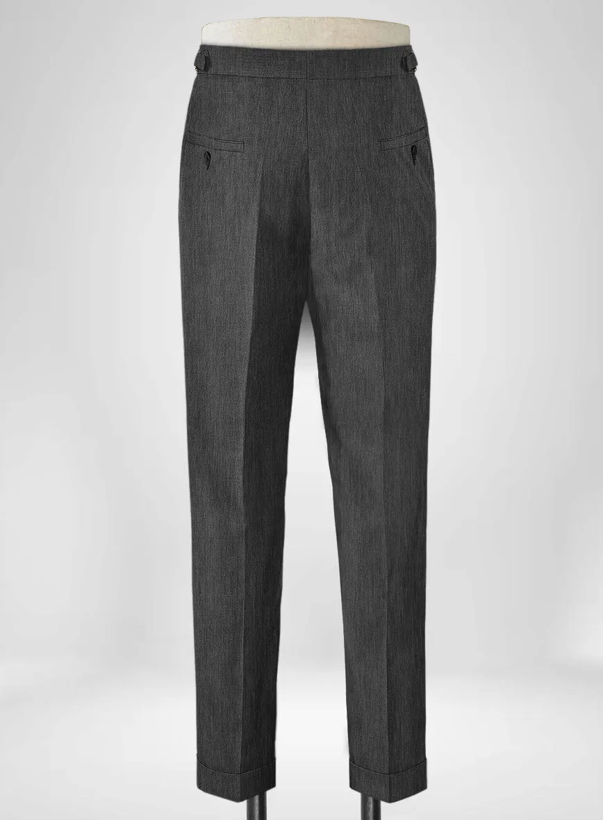 Napolean English Charcoal Wool Highland Trousers