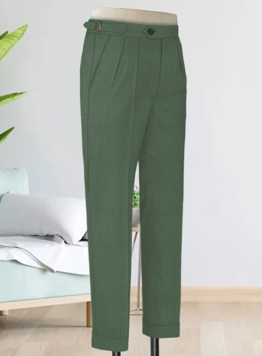 Napolean Moss Green Wool Highland Trousers