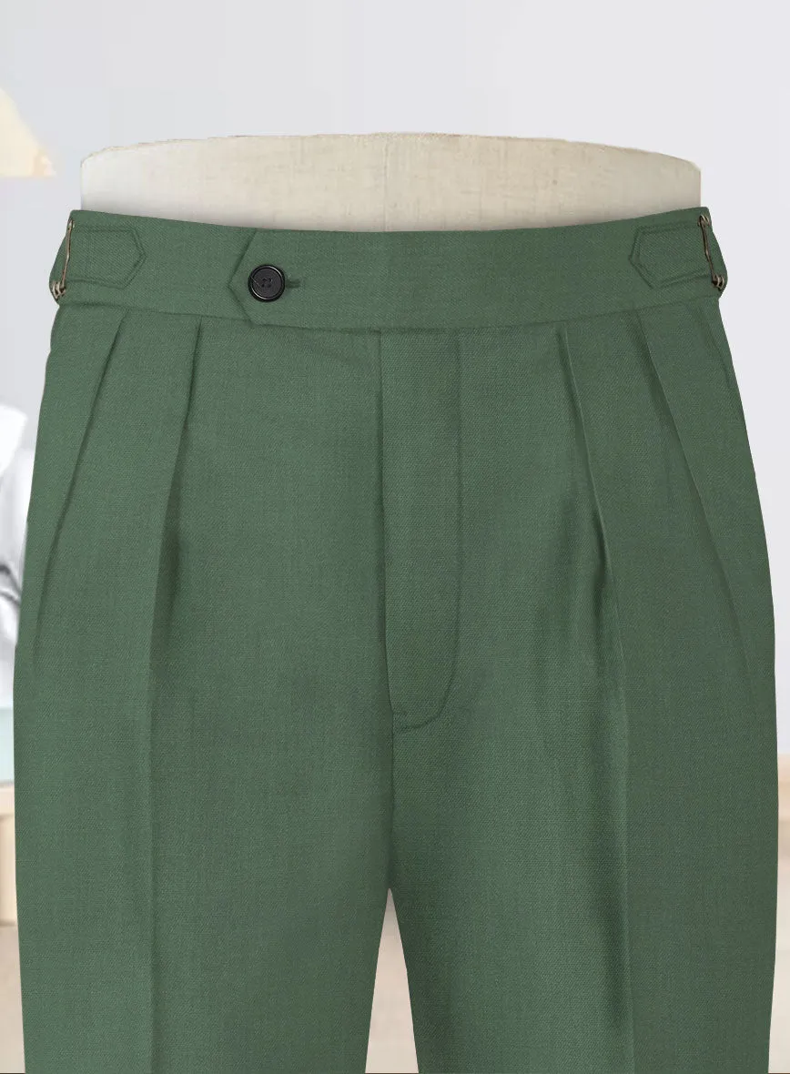 Napolean Moss Green Wool Highland Trousers