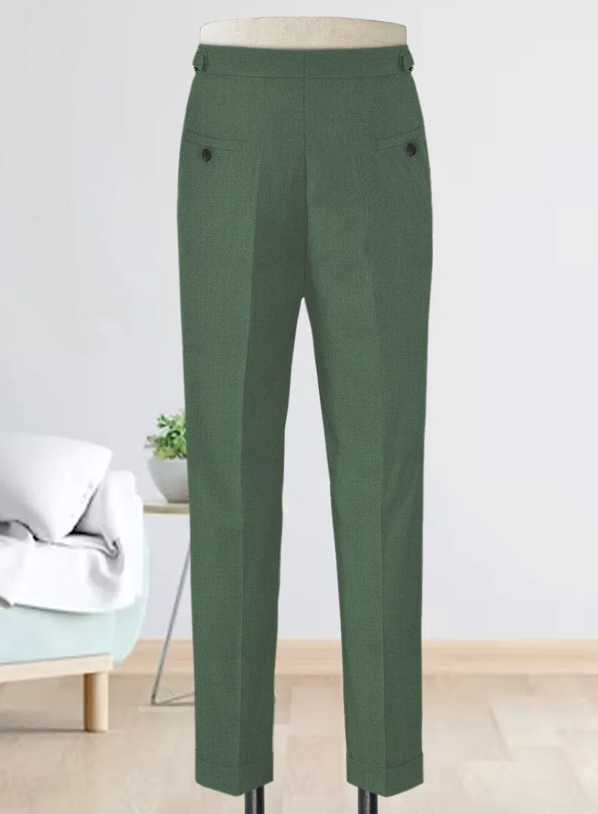 Napolean Moss Green Wool Highland Trousers