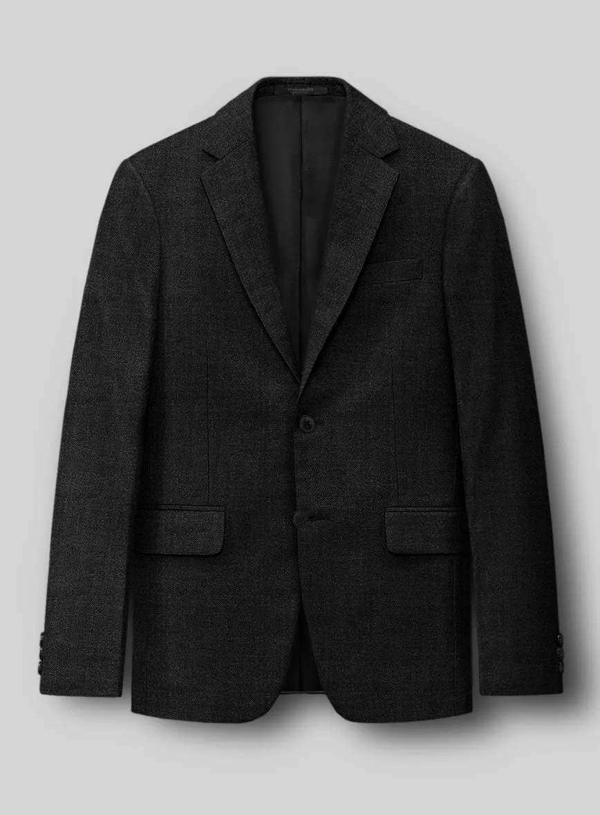 Napolean Stone Black Wool Suit