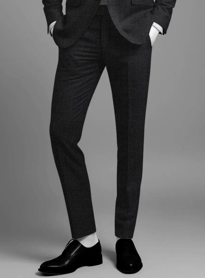 Napolean Stone Black Wool Suit