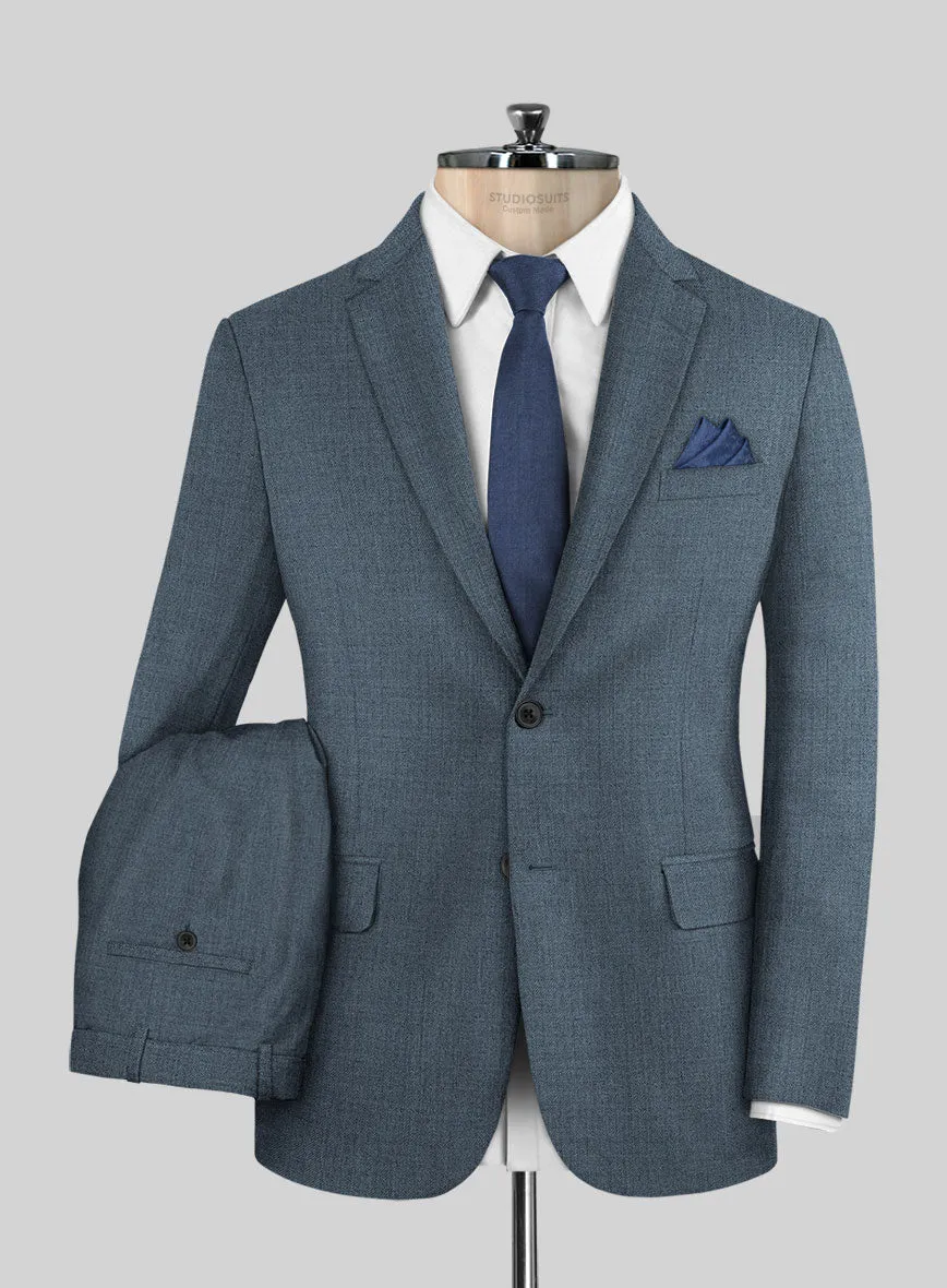 Napolean Stretch Pacific Blue Wool Suit