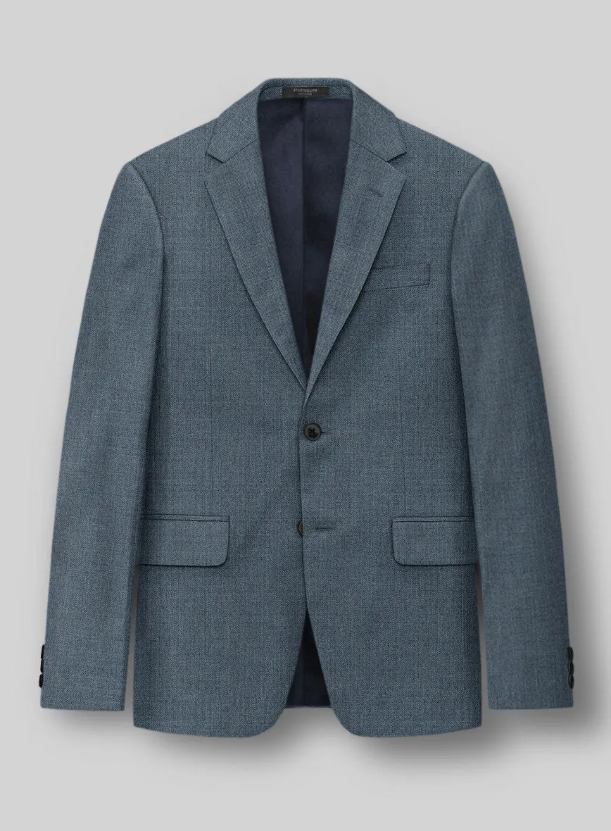 Napolean Stretch Pacific Blue Wool Suit