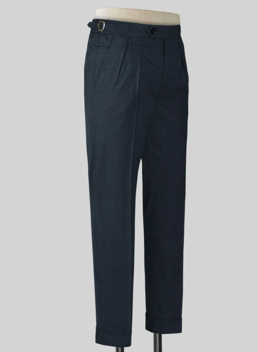 Napolean Stretch Sailor Blue Highland Wool Trousers