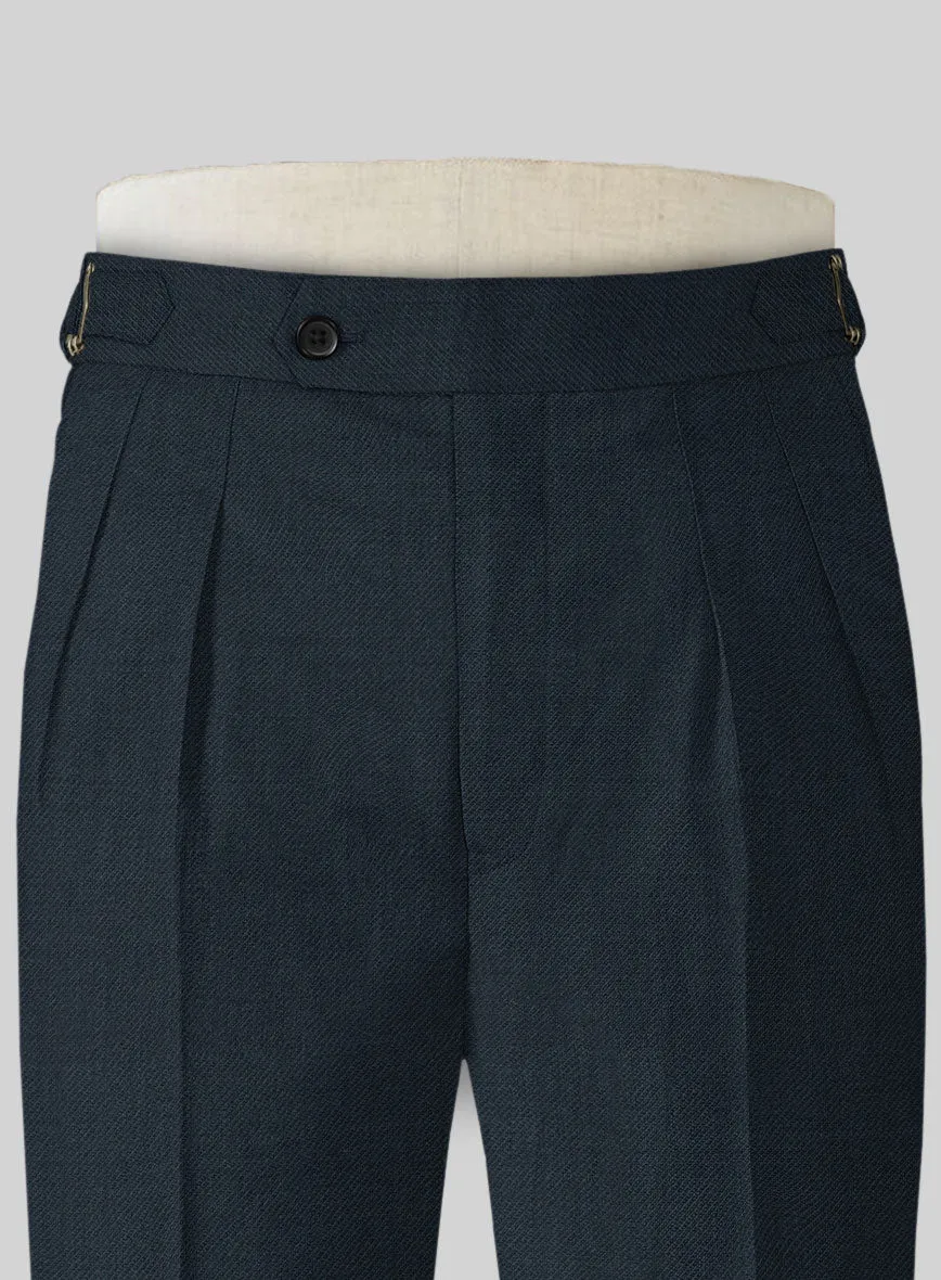 Napolean Stretch Sailor Blue Highland Wool Trousers