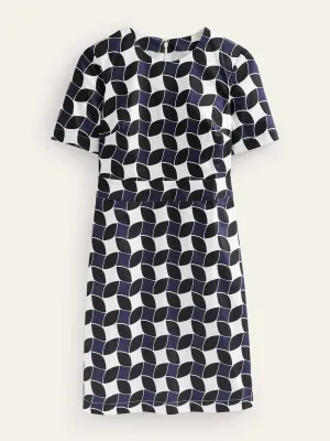 Navy cotton shift dress