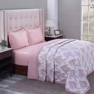 PBS Nomad Scuplt Pietra Pink Summer AC Quilt/Quilted Bed Cover/Comforter