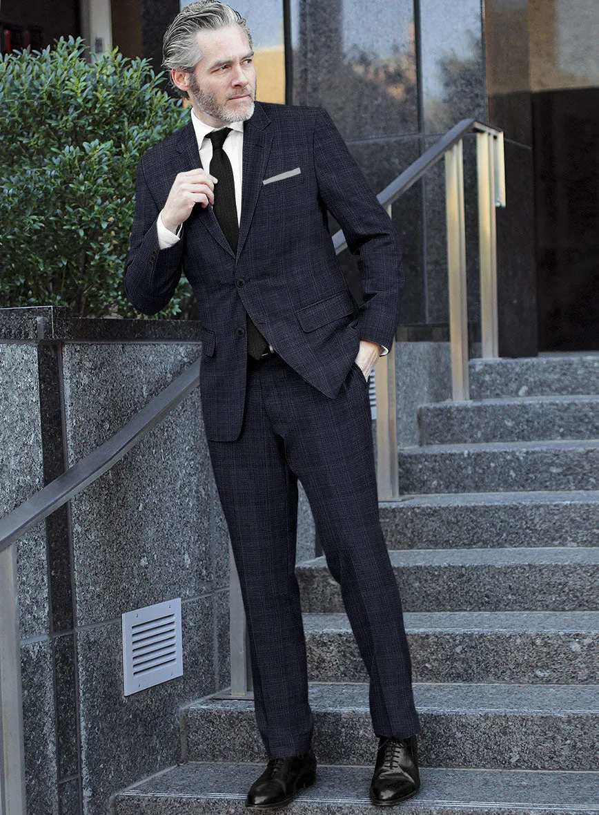 Reda Stibal Blue Checks Wool Suit