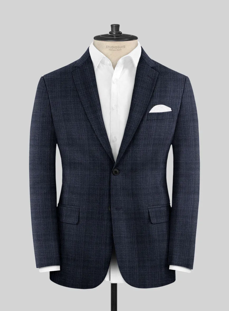 Reda Stibal Blue Checks Wool Suit