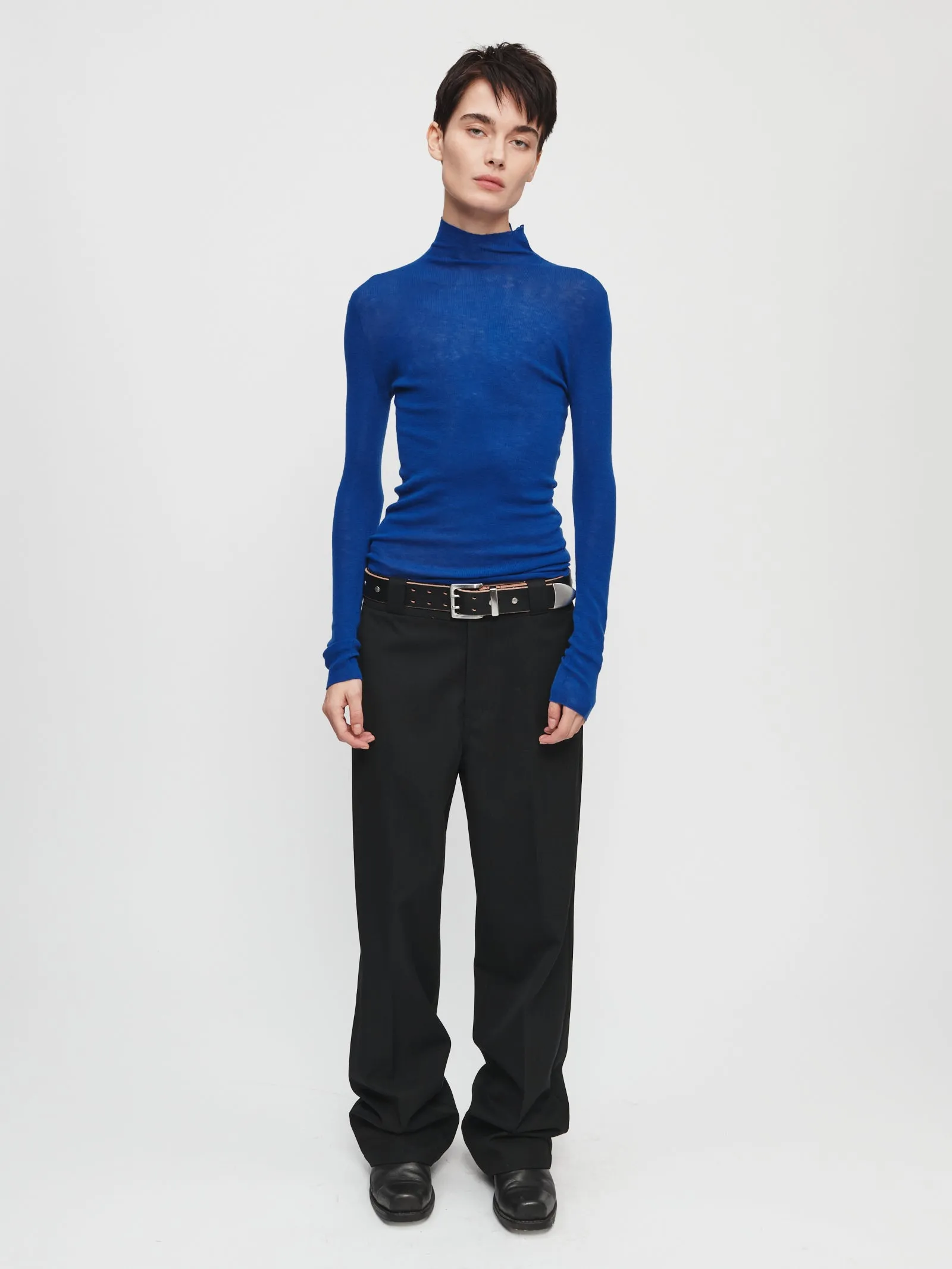 Rib Mock Neck