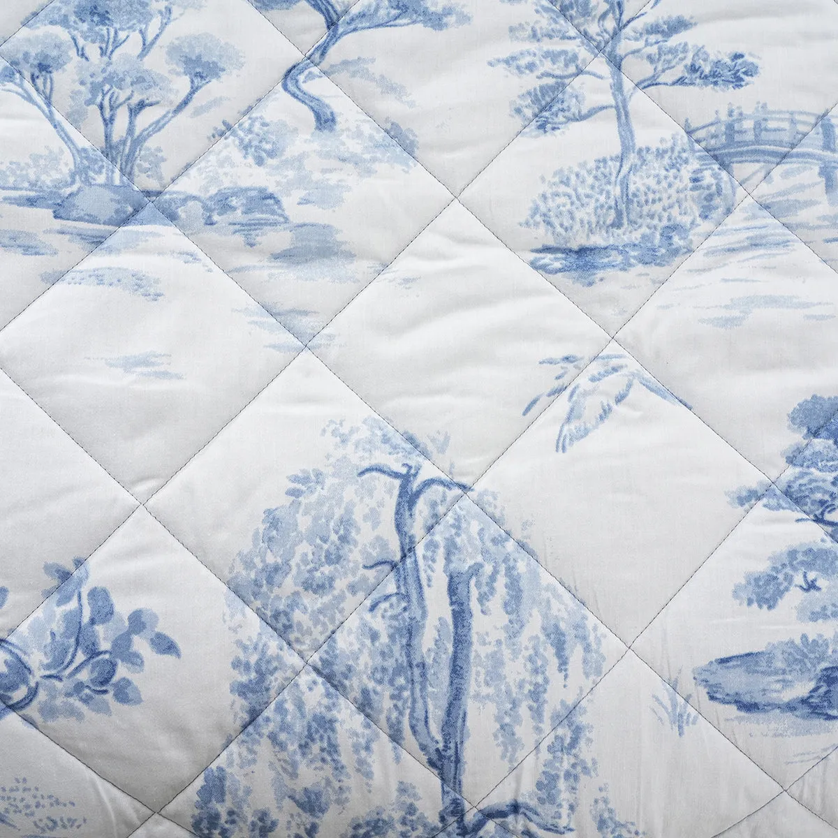 Royal Botanic 115 GSM Nature Toile Blue Quilt/Quilted Bed Cover